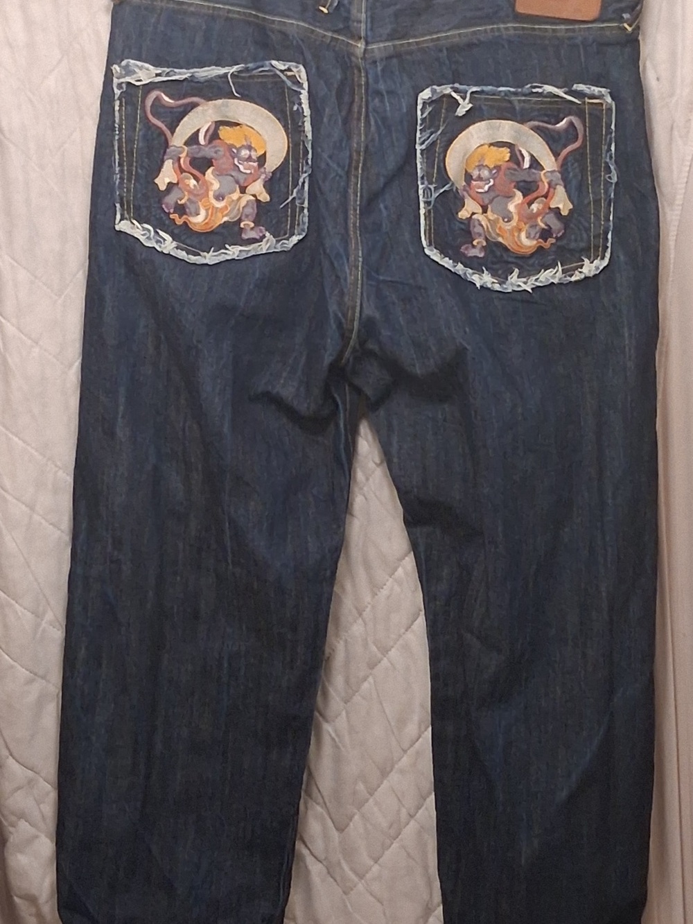Vintage Y2K RMC Red Monkey Company Lot 1002 Embroidered Raijan Jeans